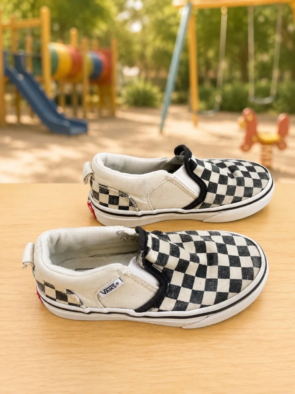Vans Classic Checkerboard Slip-On Sneakers | Kids Size 11.5